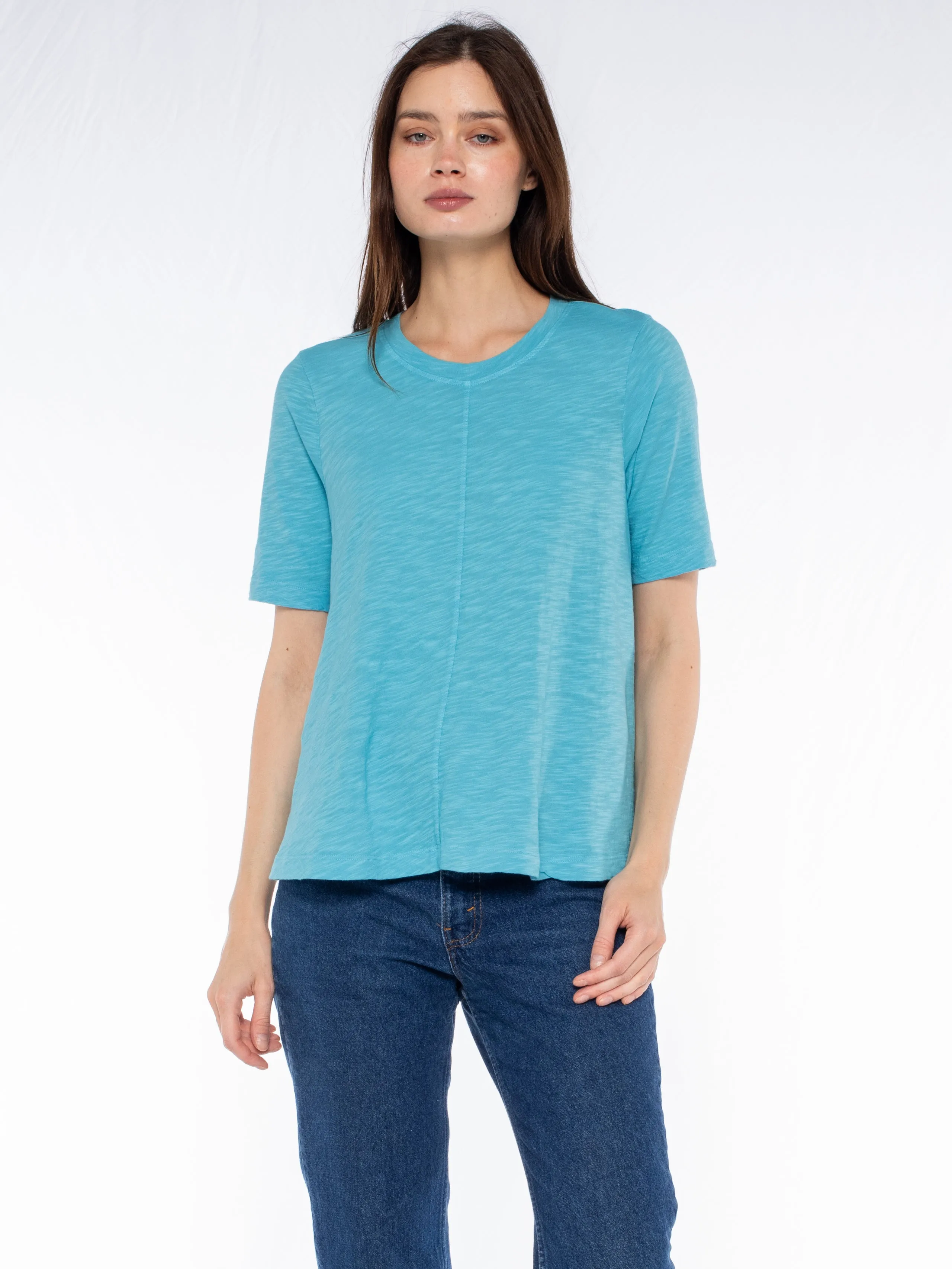 Elbow Sleeve Trapeze Top