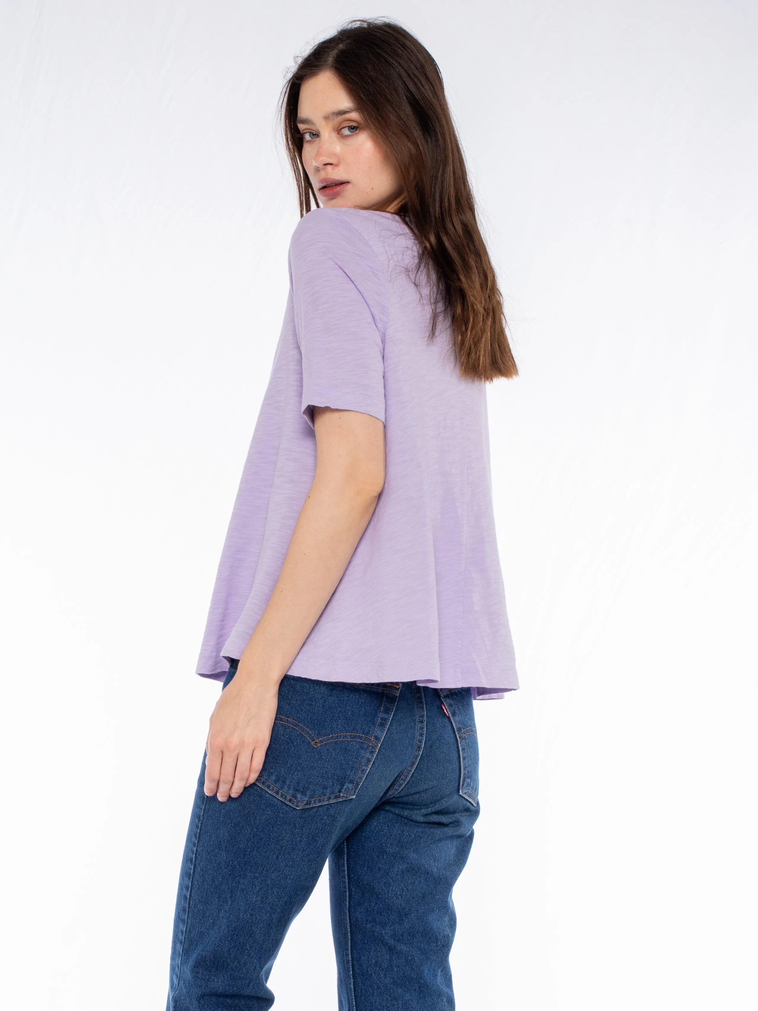 Elbow Sleeve Trapeze Top