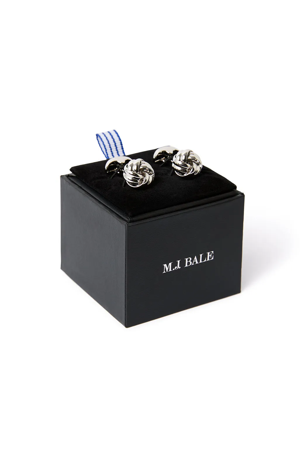 Elder Knot Rhodium Cufflink