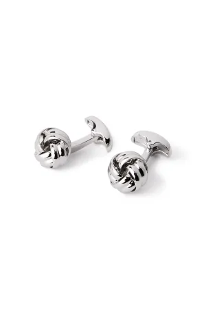 Elder Knot Rhodium Cufflink