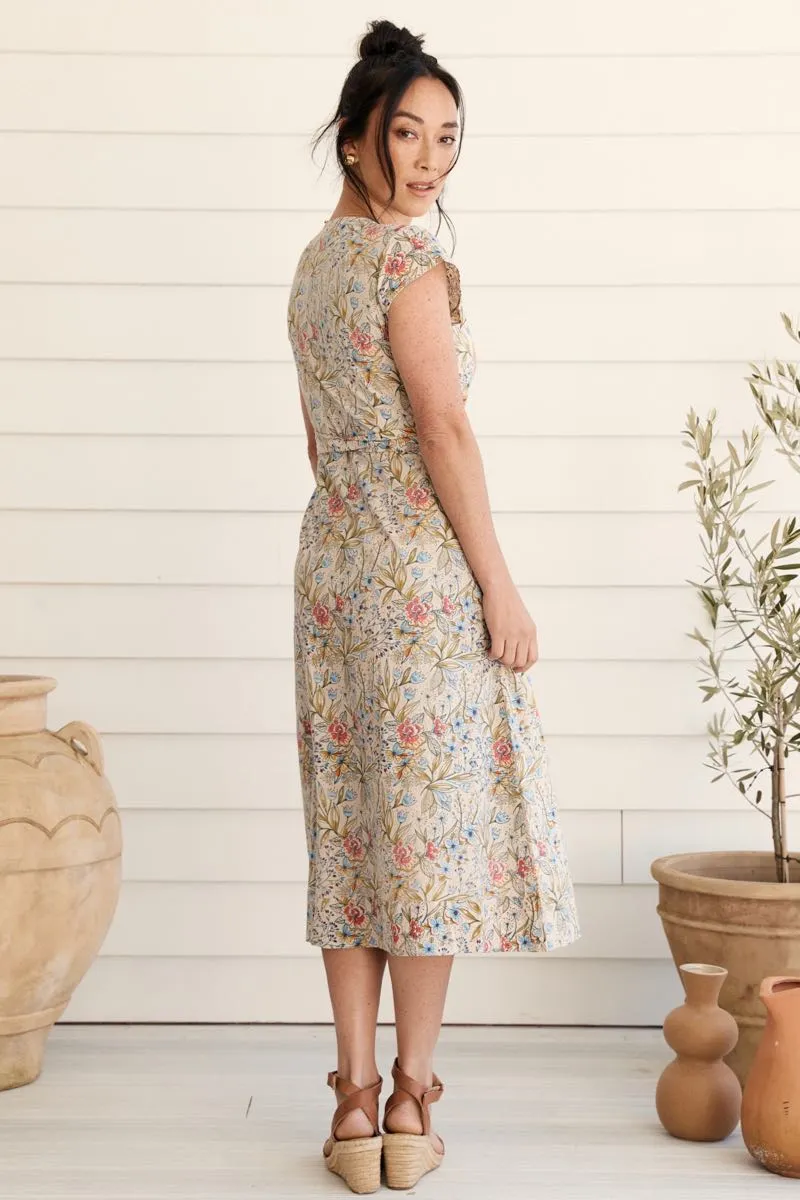 Ellie Wrap Dress - Maple