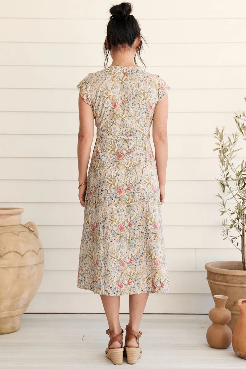 Ellie Wrap Dress - Maple