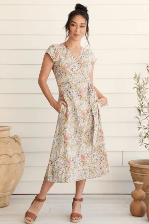 Ellie Wrap Dress - Maple