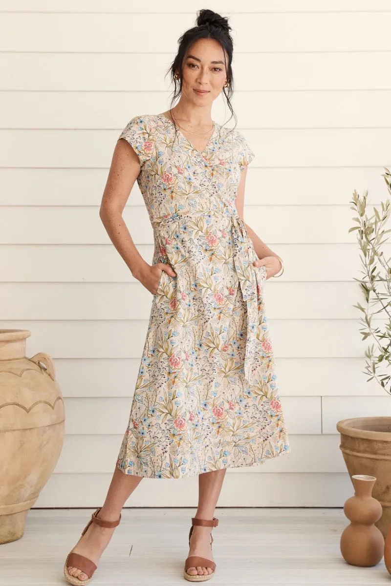 Ellie Wrap Dress - Maple