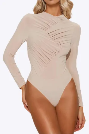 Emmanuelle - Fashionable Asymmetrical Cut Woman's Bodysuit