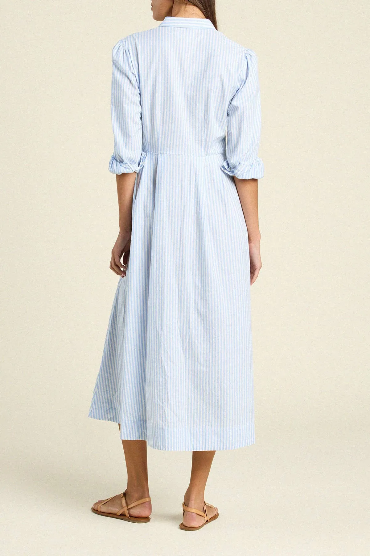 Emmelie Dress - Blue Coastal Stripe