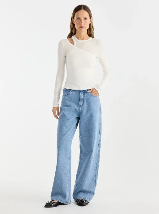 ENA Pelly II MAXI RIB Top - white