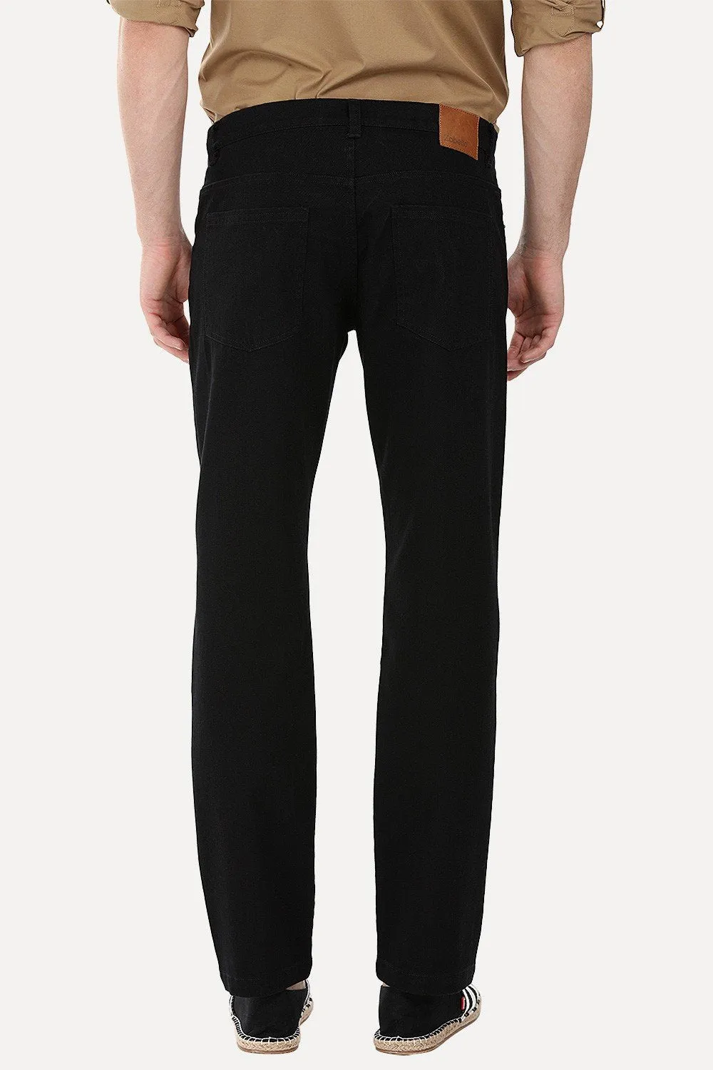 Enzyme Washed Black Slim Fit Pant