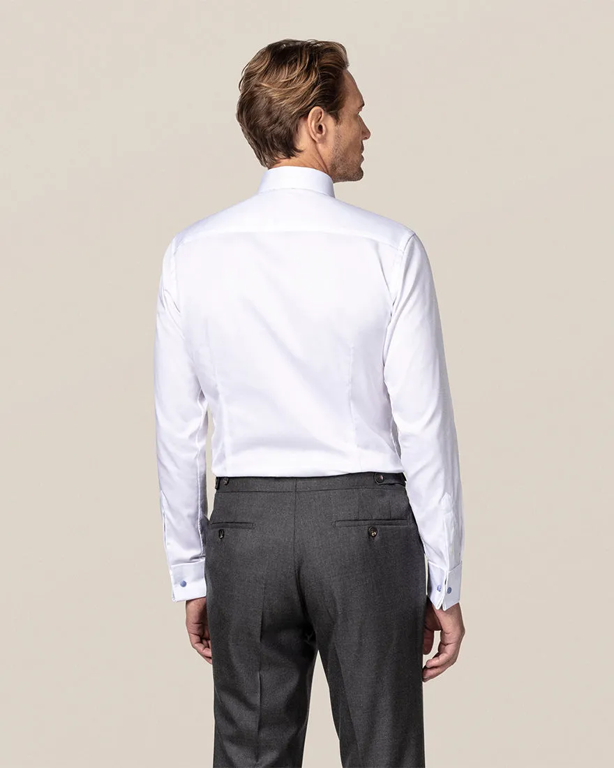 ETON 3000791200 WHITE SIGNATURE TWILL FRENCH CUFF SHIRT