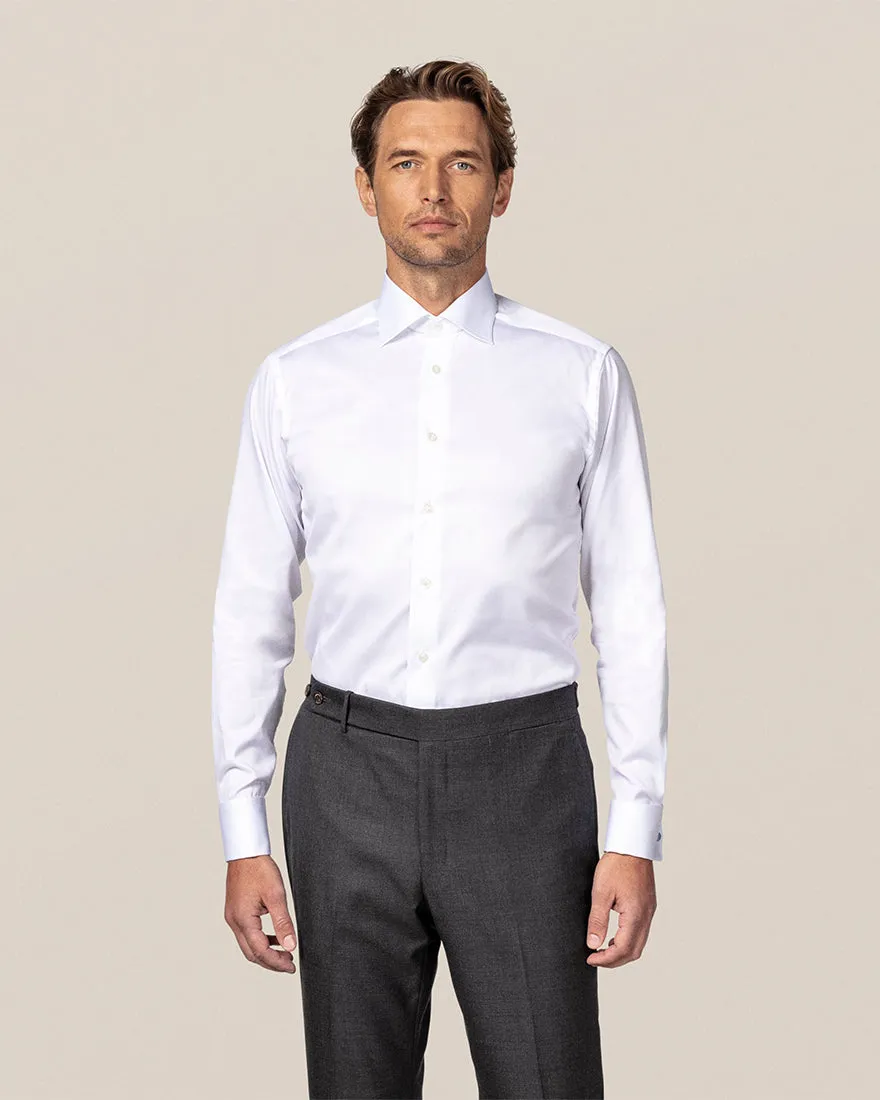 ETON 3000791200 WHITE SIGNATURE TWILL FRENCH CUFF SHIRT