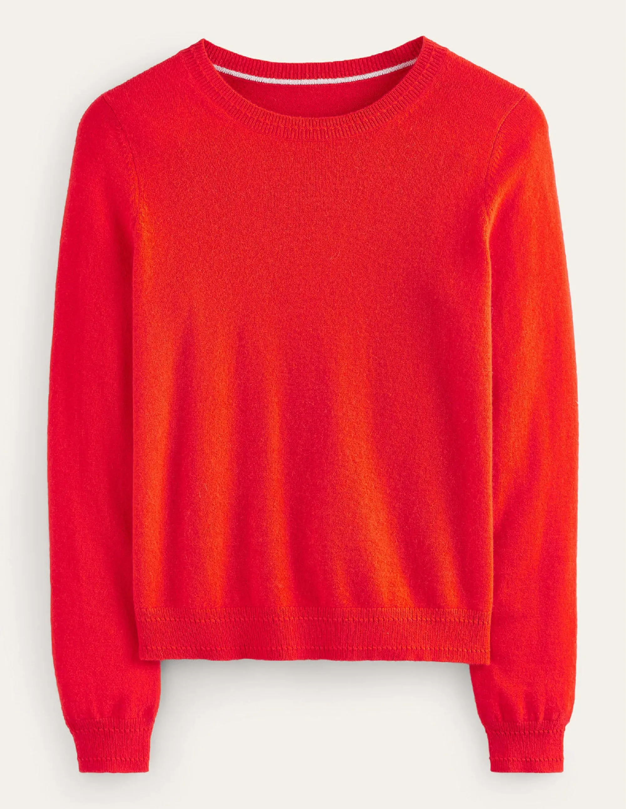Eva Cashmere Crew Neck Jumper-Firecracker Red