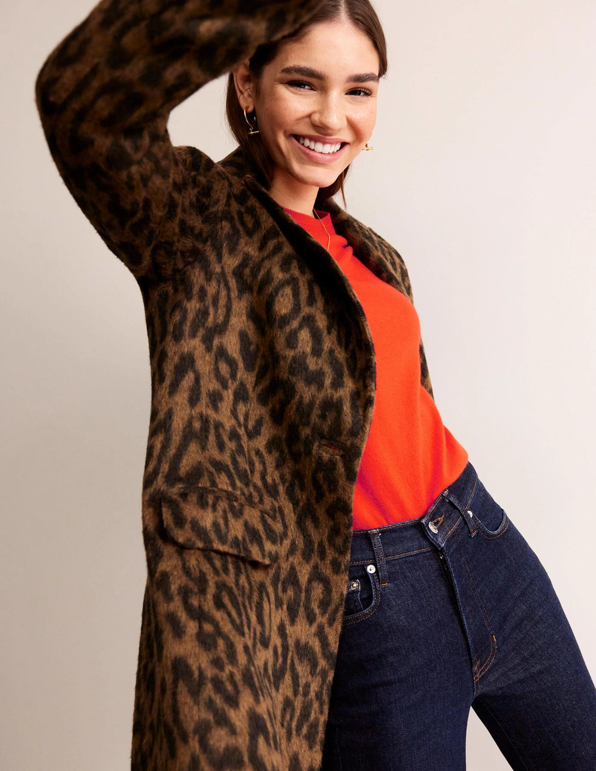 Eva Cashmere Crew Neck Jumper-Firecracker Red