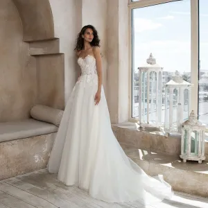 Exquisite Sweetheart Neckline Lace Wedding Dress with Wrap Vestido de Novia New Corset Bridal Gown