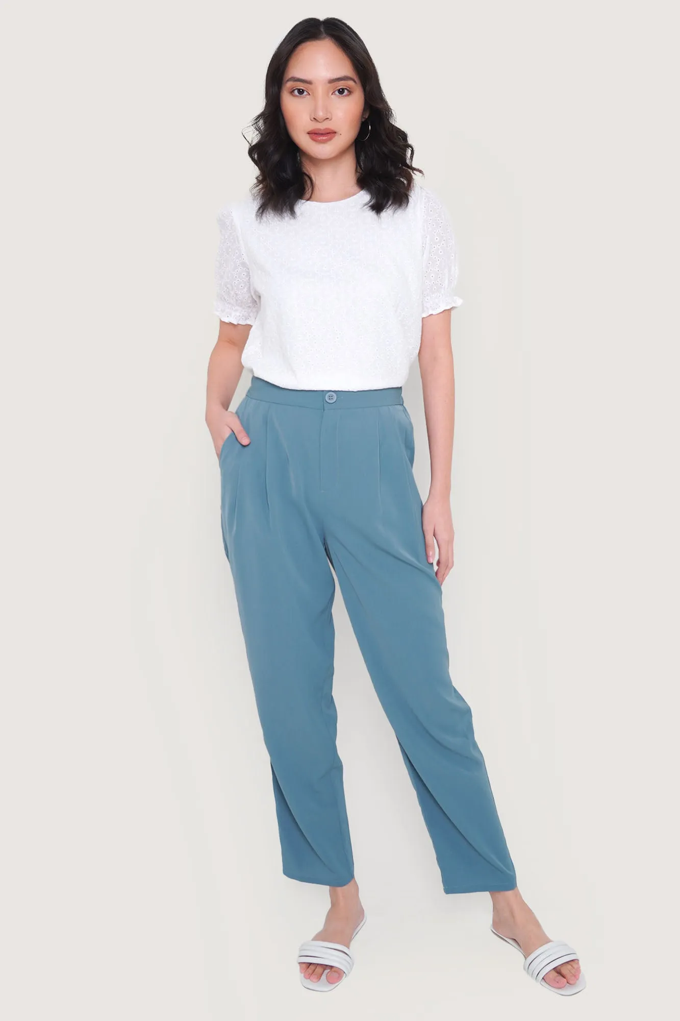 Eyelet Puff Sleeve Top