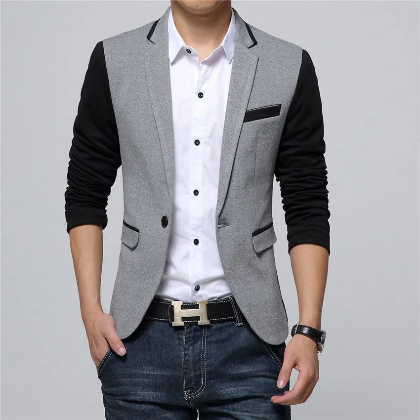 Fashion Casual Men Blazer Cotton Slim Korea Style Suit Blaser Masculino Male Suits Jacket Blazer Men Plus Size M-6XL