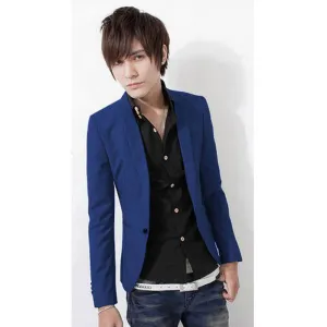 Fashion Party Mens slim fit cotton blazer Suit Jacket black blue beige plus size M-3XL Maleblazers Mens coat Wedding dress