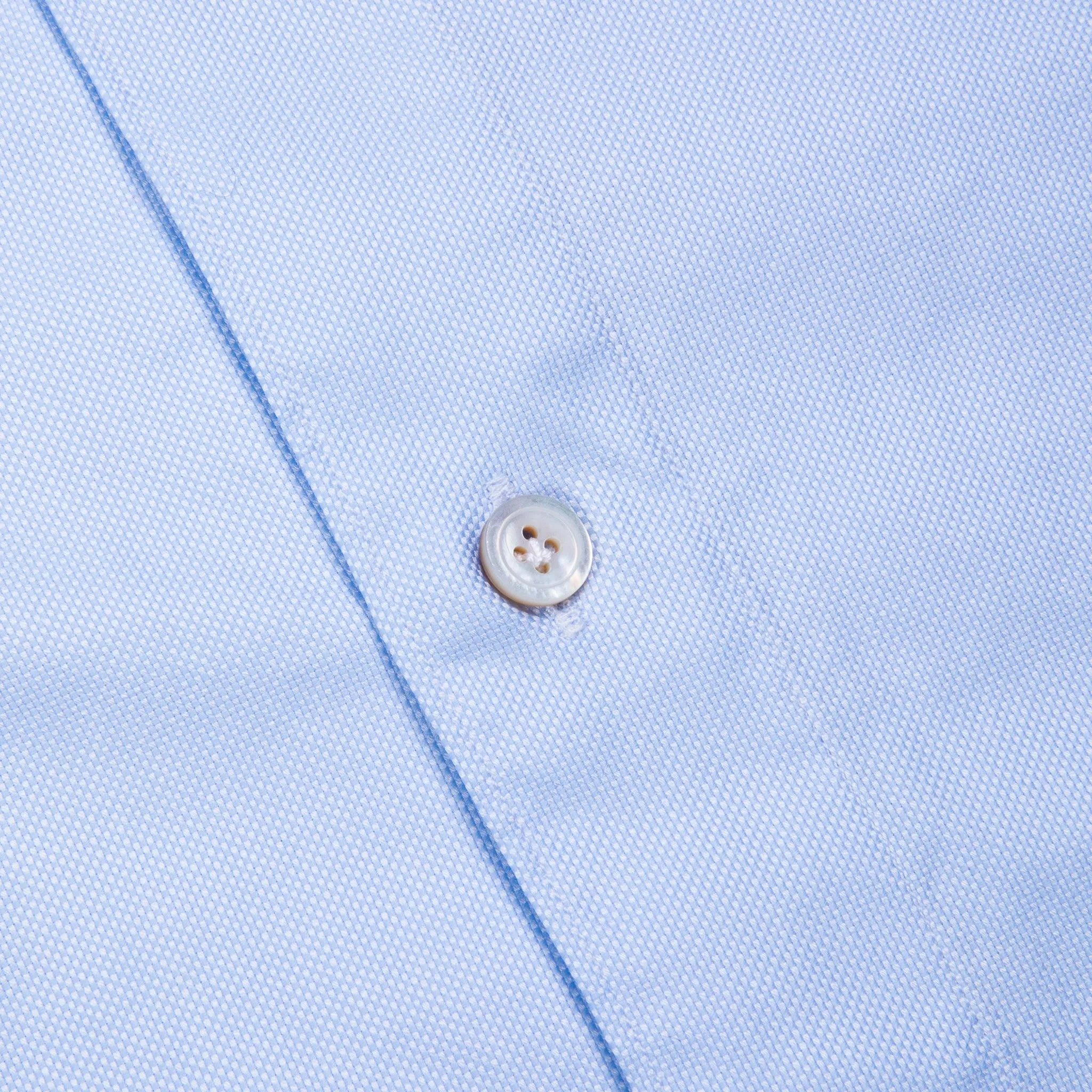 Finamore Gaeta Shirt Lucio Collar washed oxford celeste