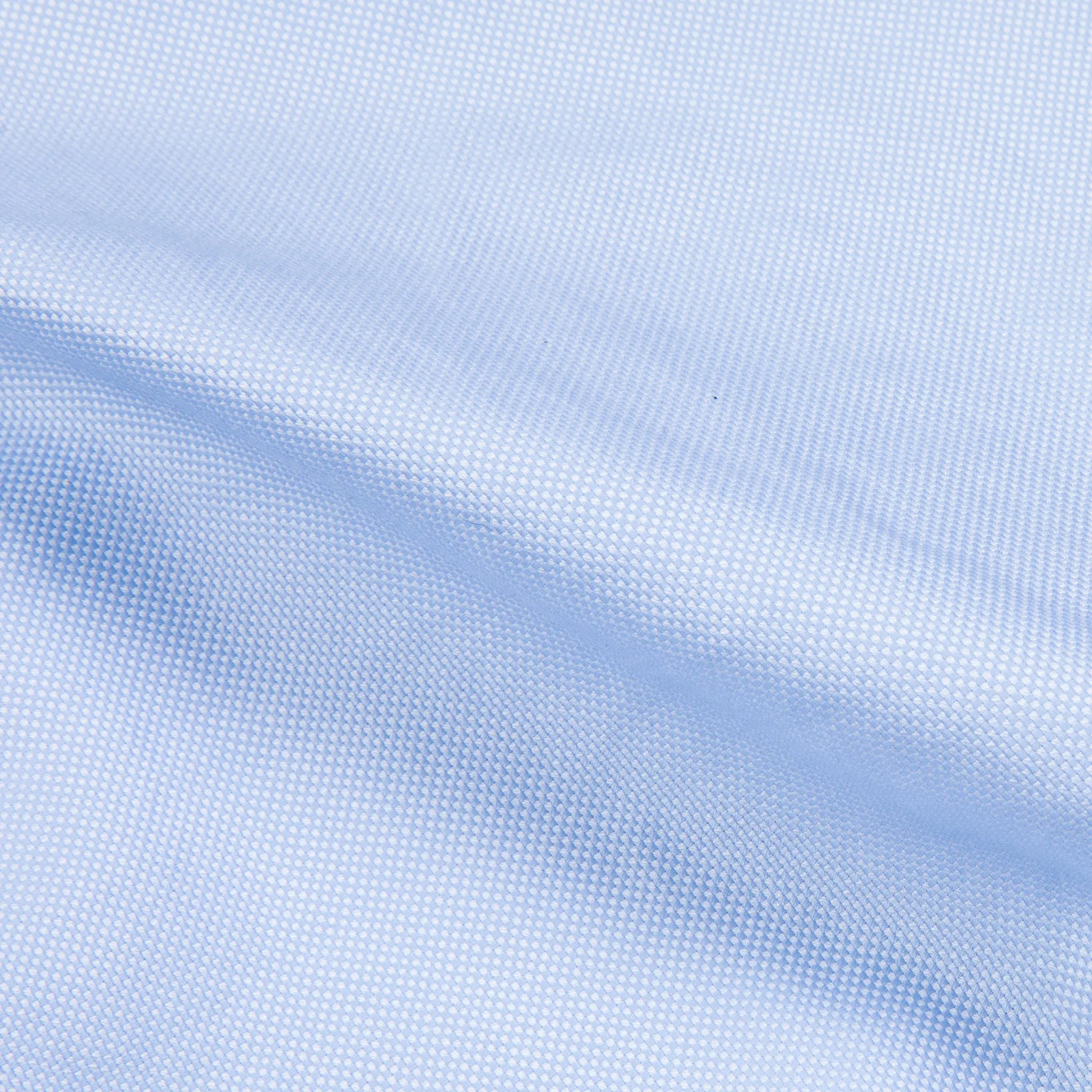 Finamore Gaeta Shirt Lucio Collar washed oxford celeste