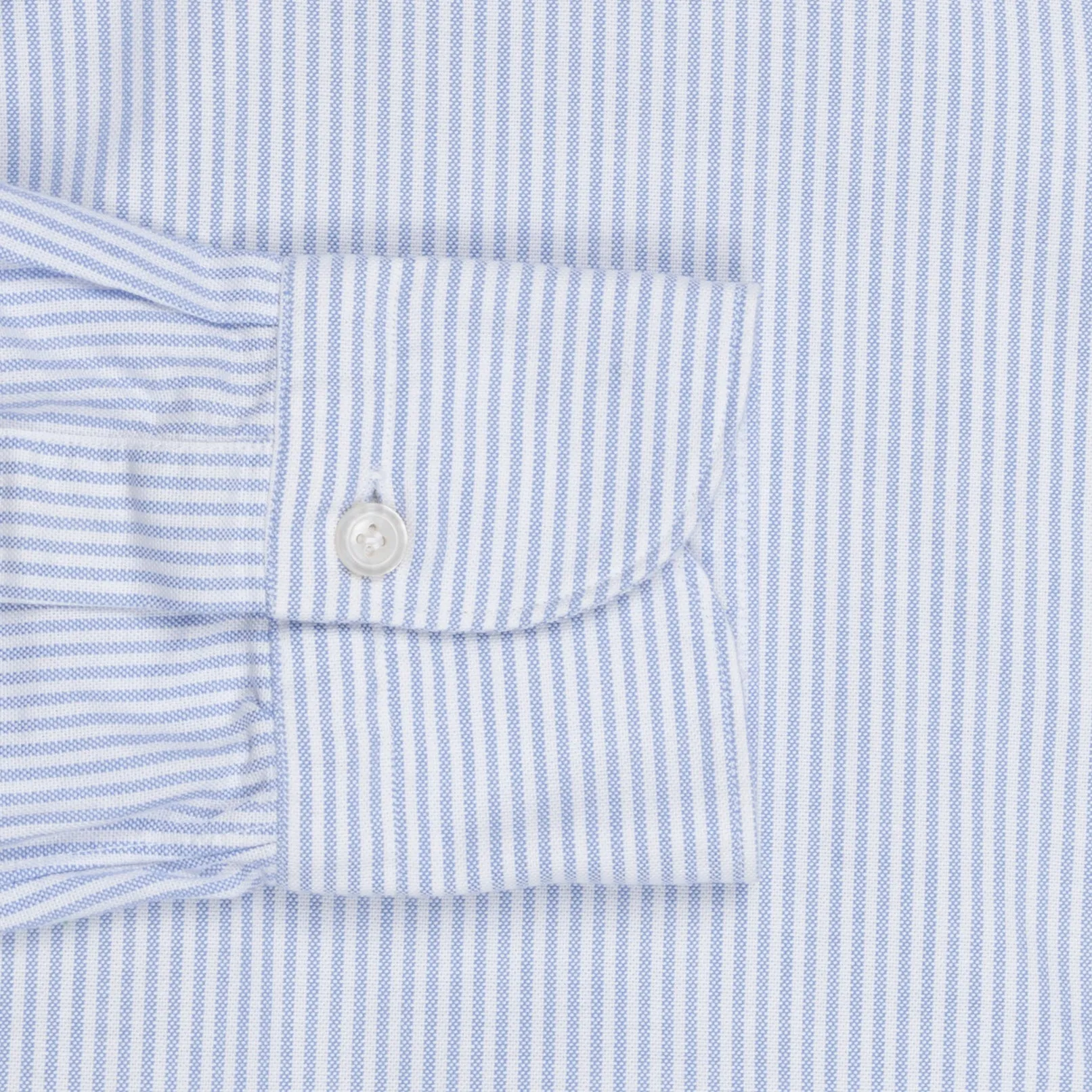 Finamore Gaeta shirt Sergio collar brushed oxford light blue stripe