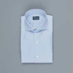 Finamore Napoli Shirt Eduardo Collar Alumo Castello Oxford Light Blue