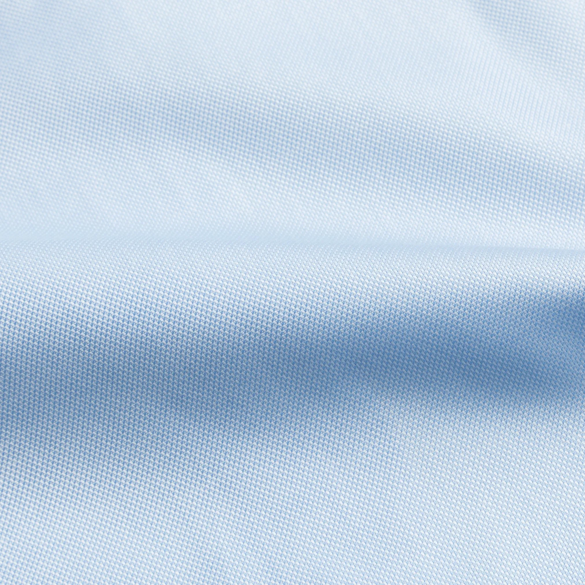 Finamore Napoli Shirt Eduardo Collar Alumo Castello Oxford Light Blue
