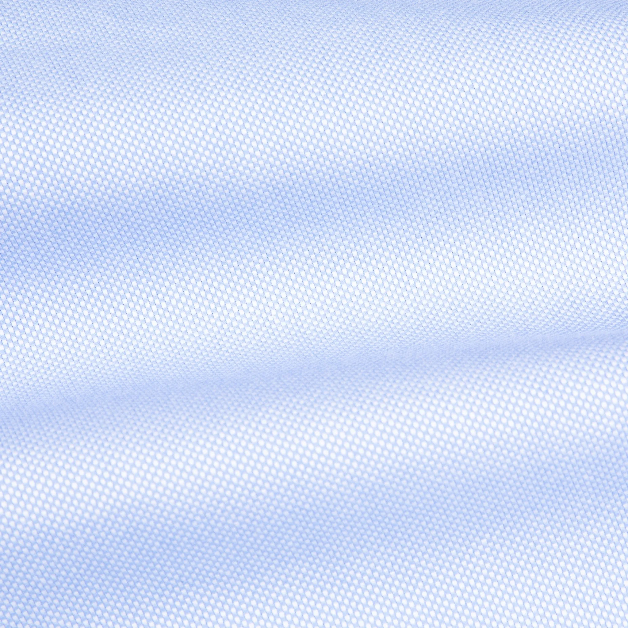 Finamore Tokyo shirt washed oxford button down Lucio collar in midblue