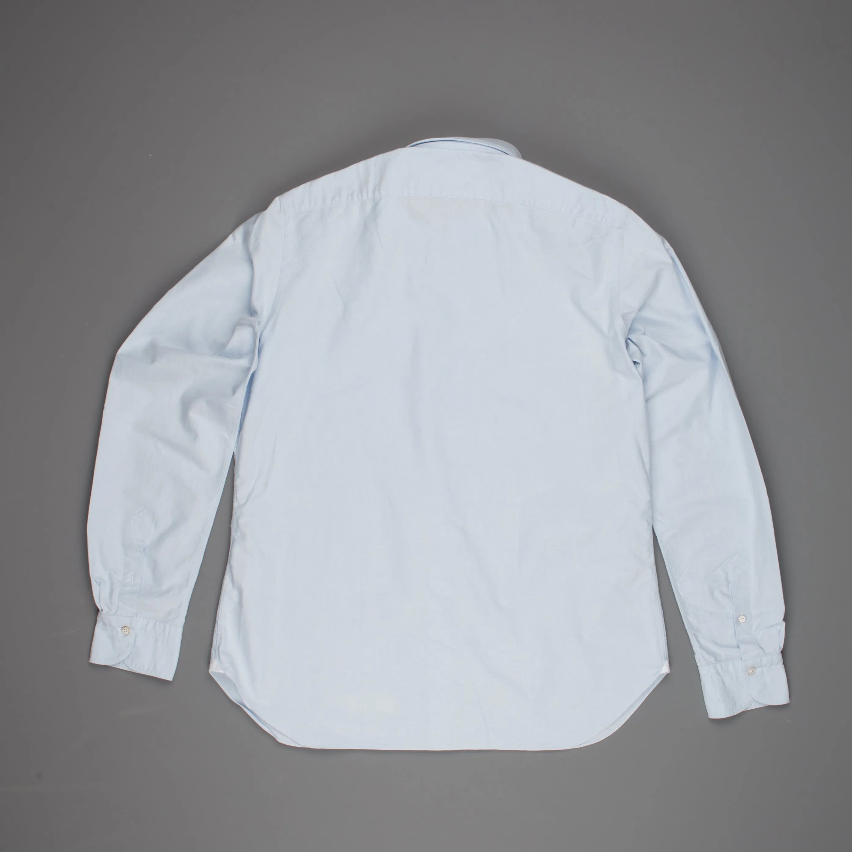 Finamore washed Gaeta shirt Sergio collar brushed oxford blue