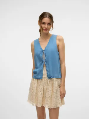 Fleur Tie Front Vest/Waistcoat