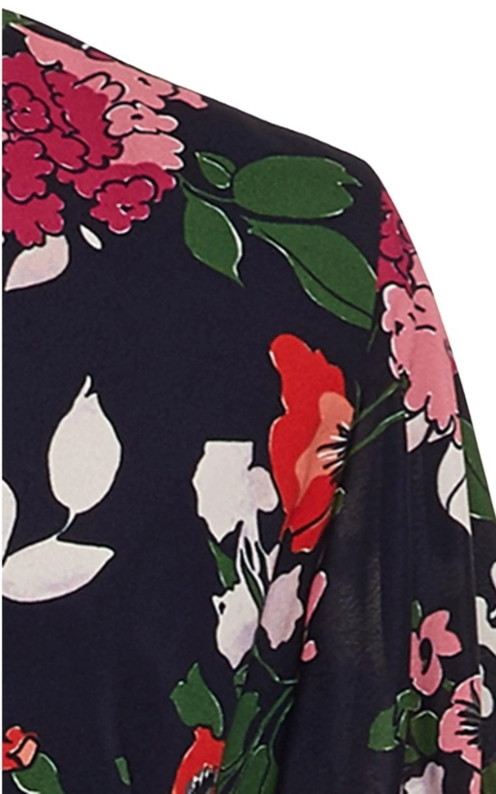 Floral Printed Georgette V-Neck Gown