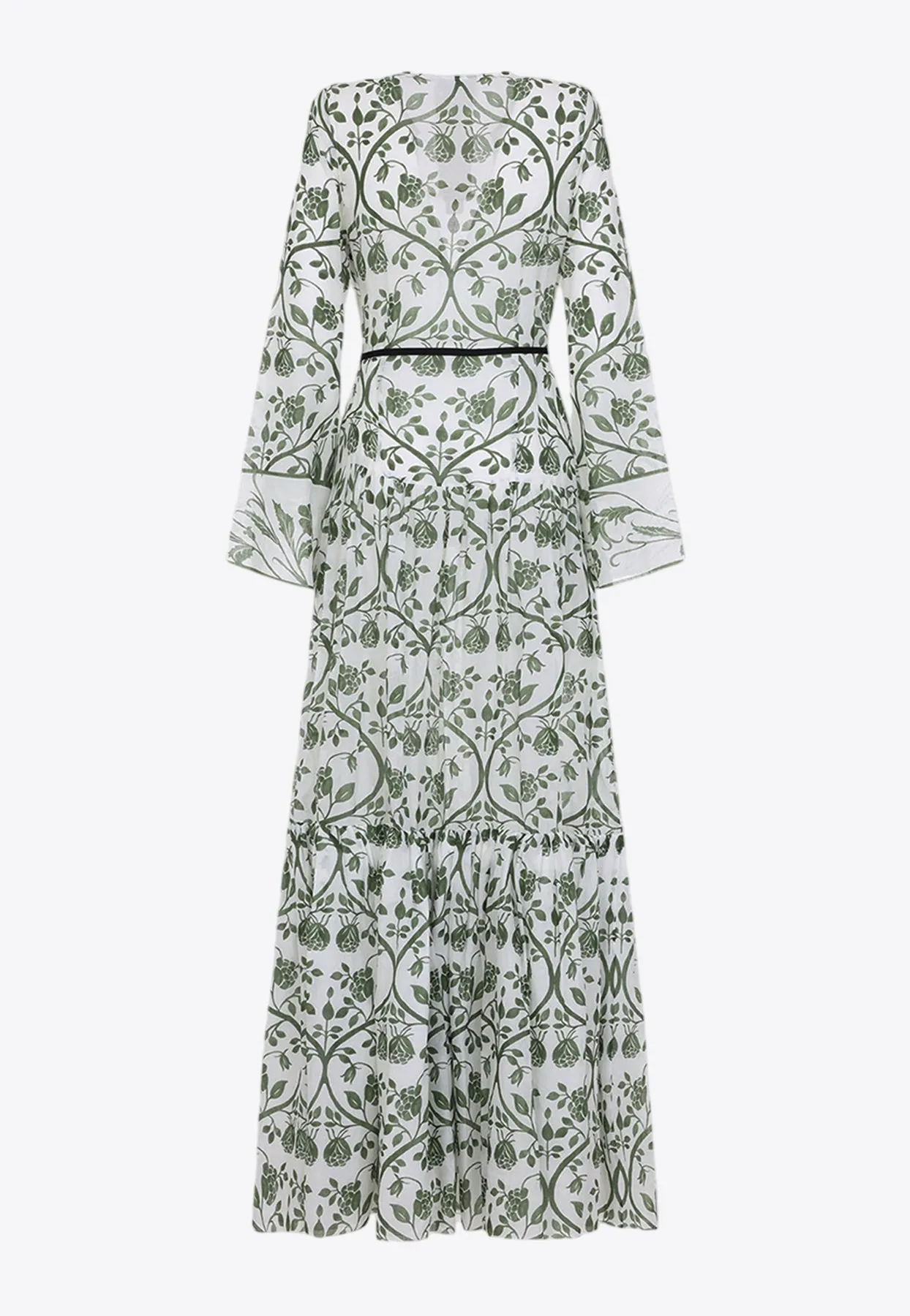 Floral V-neck Maxi Dress