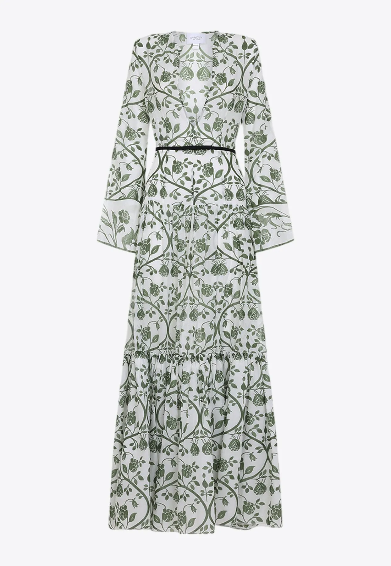 Floral V-neck Maxi Dress