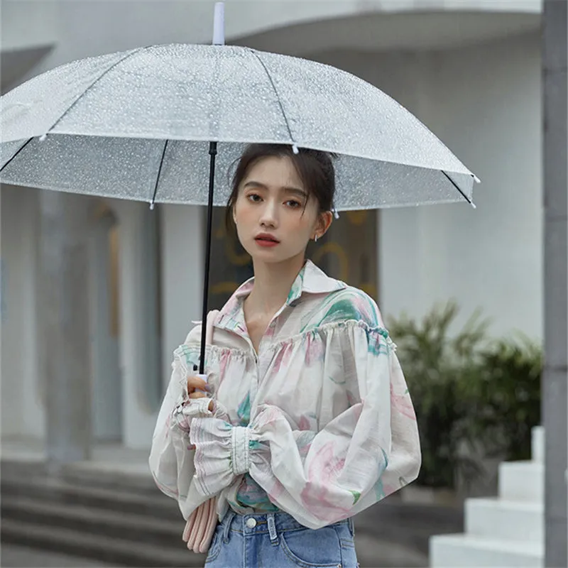 FLOWER PRINT PUFF SLEEVE SHIRT UB2664