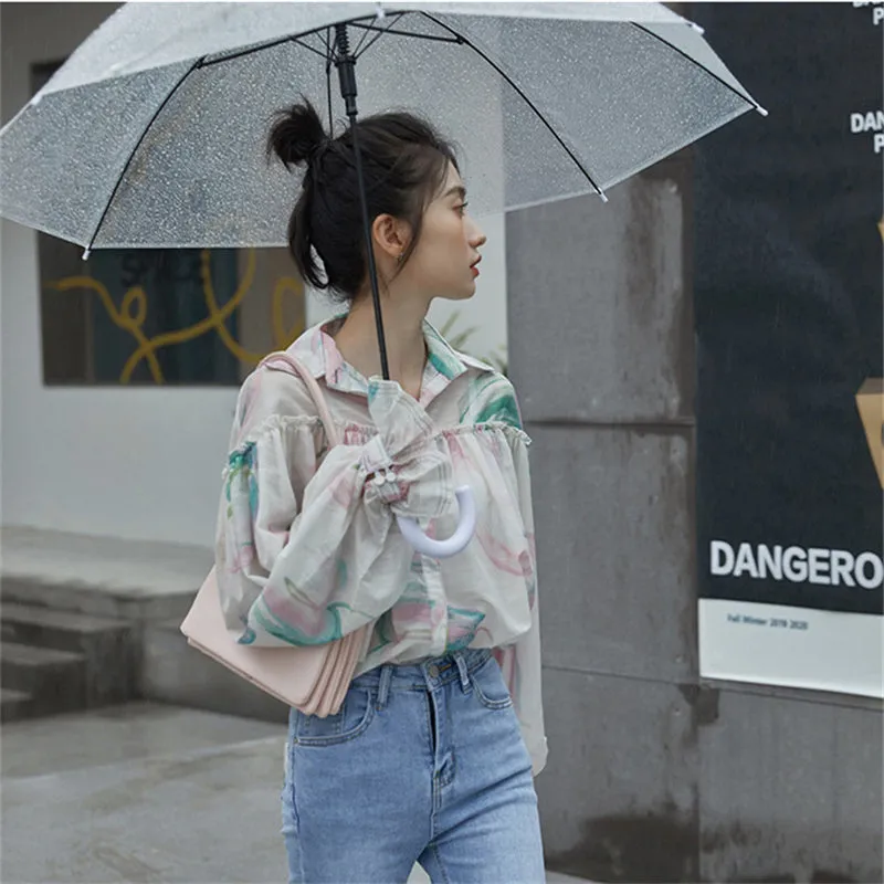 FLOWER PRINT PUFF SLEEVE SHIRT UB2664