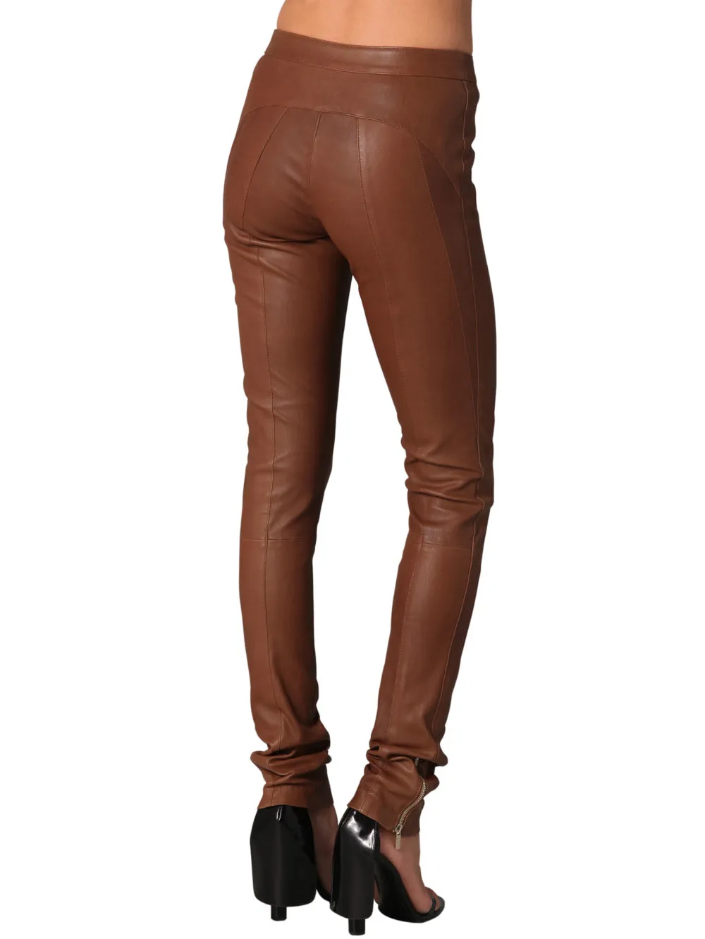 Formal Fit Leather Trousers