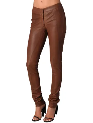 Formal Fit Leather Trousers
