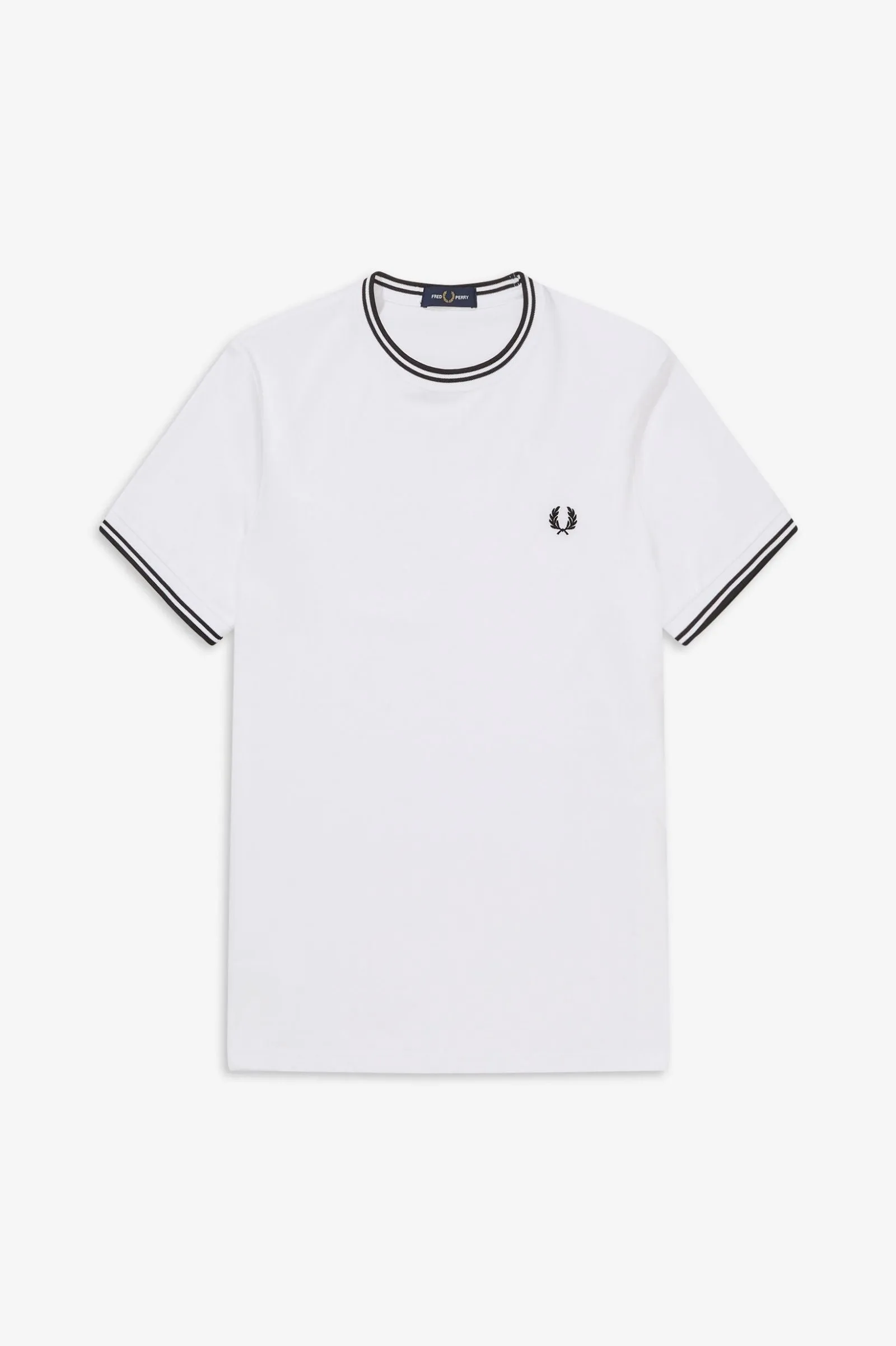 Fred Perry M1588 Twin Tipped T-Shirt White