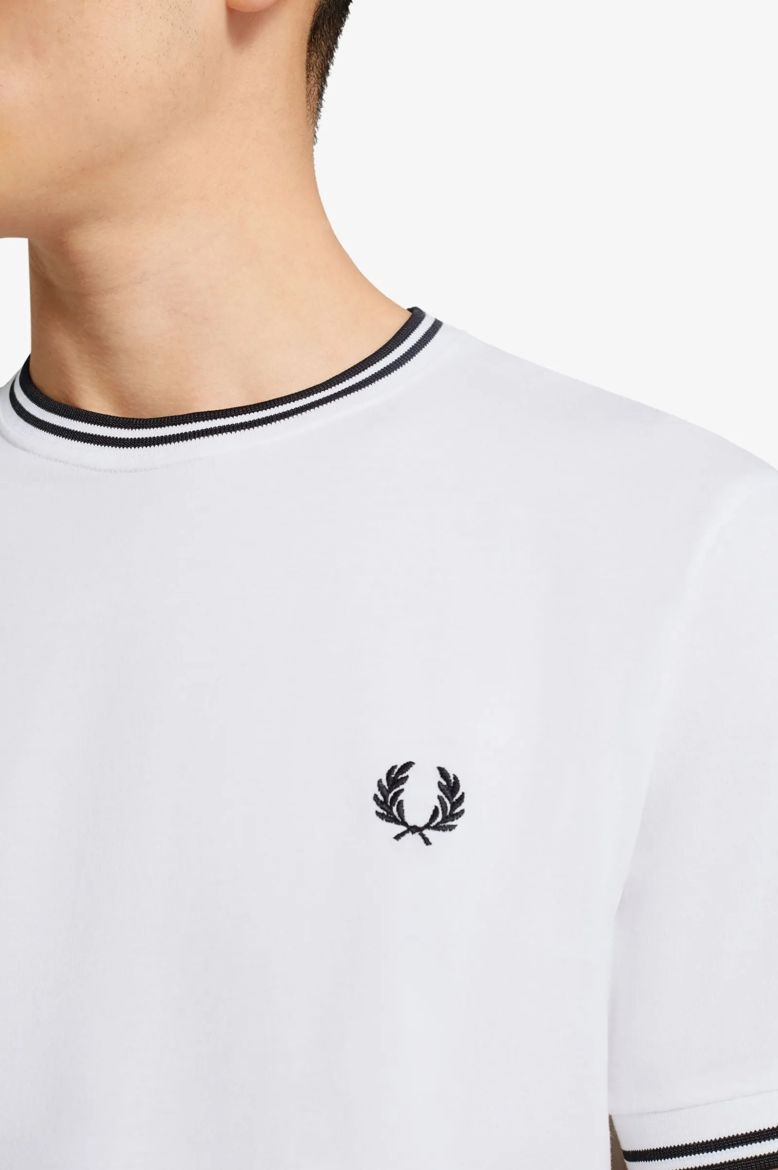 Fred Perry M1588 Twin Tipped T-Shirt White