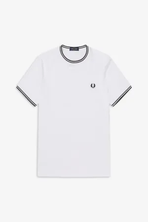Fred Perry M1588 Twin Tipped T-Shirt White
