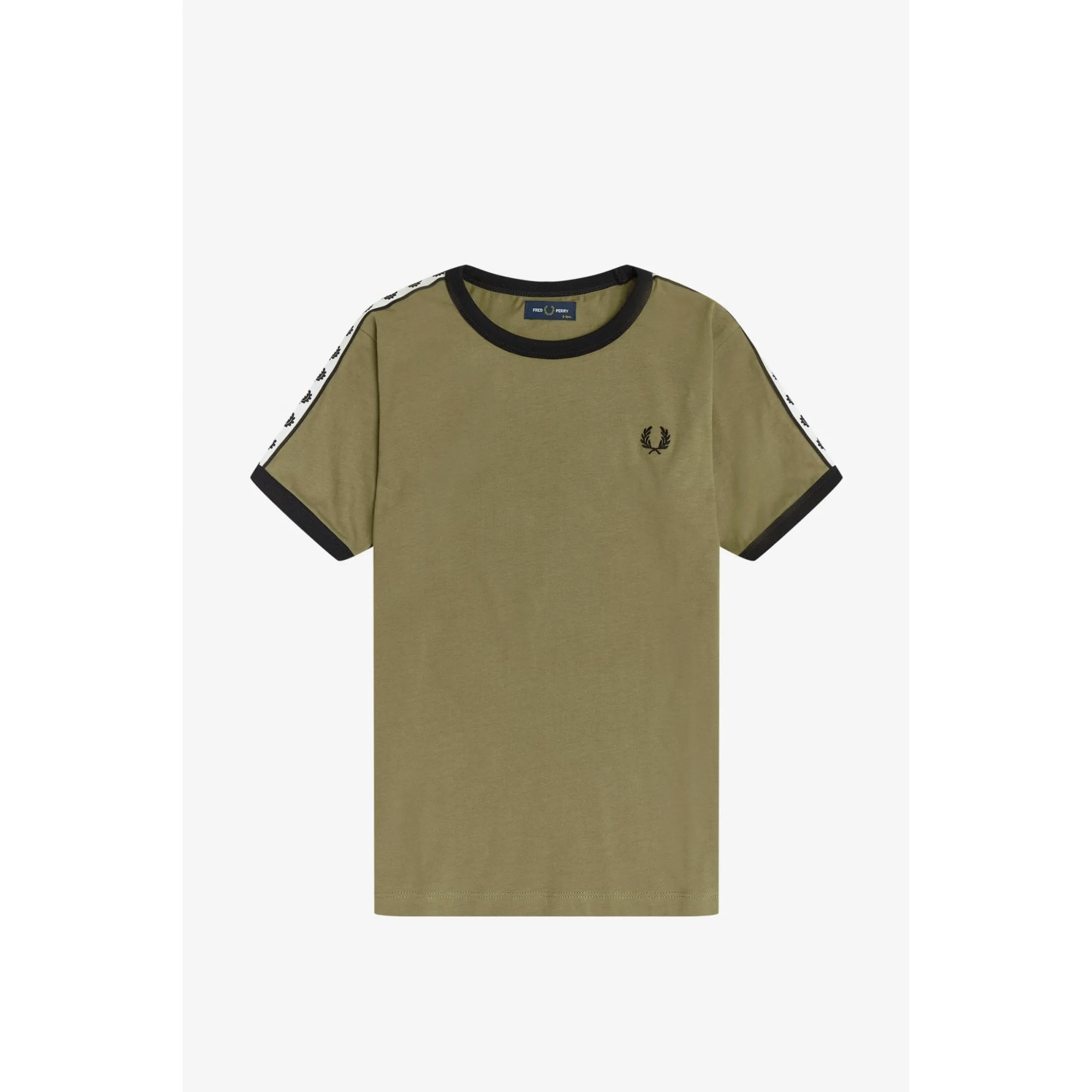 Fred Perry M6347 Taped Ringer T-Shirt Sage