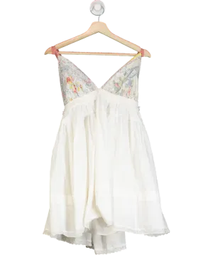 Free People White Cup Of Love Mini Dress UK M