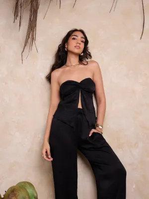 Front Twisted Asymmetrical Hem Detailed Top