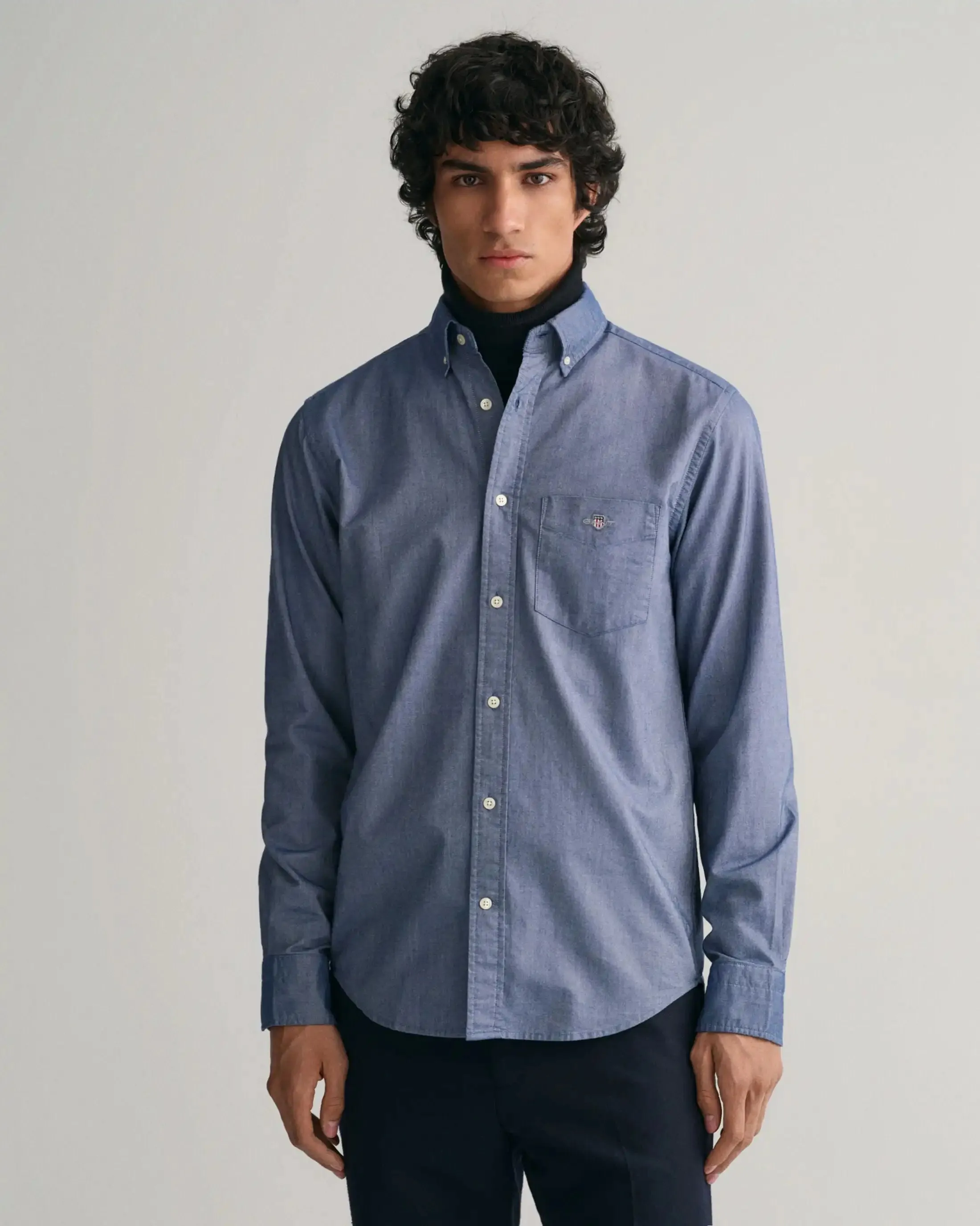 GANT Mens Regular Oxford Shirt Persian Blue