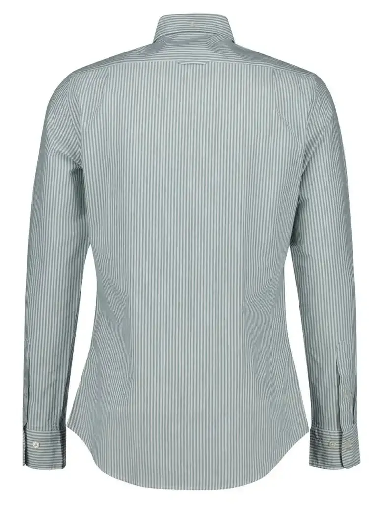 GANT Regular Oxford Banker Stripe Shirt Deep Forest Green