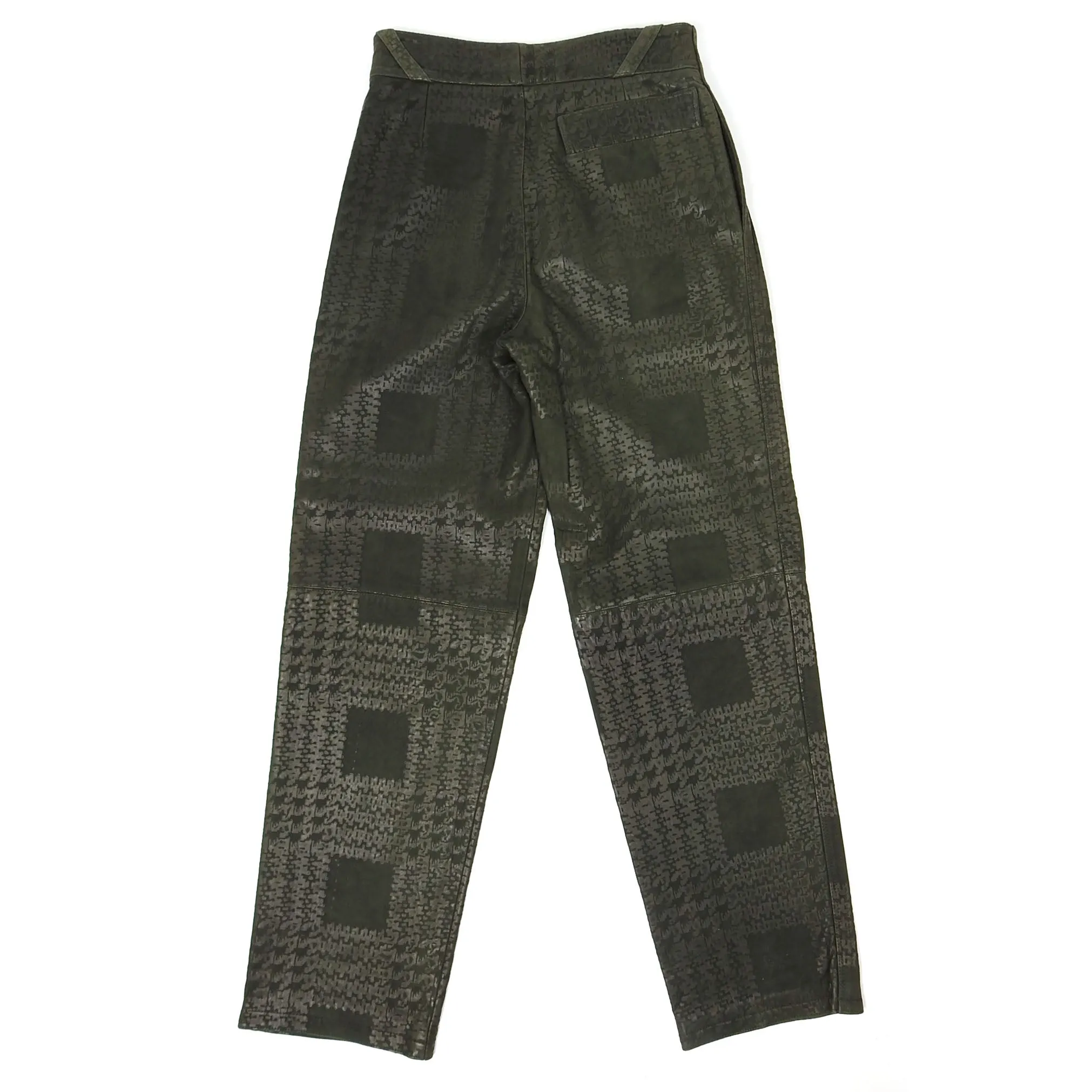 Gianni Versace Vintage Green Leather Pants Fit 30/31" Waist