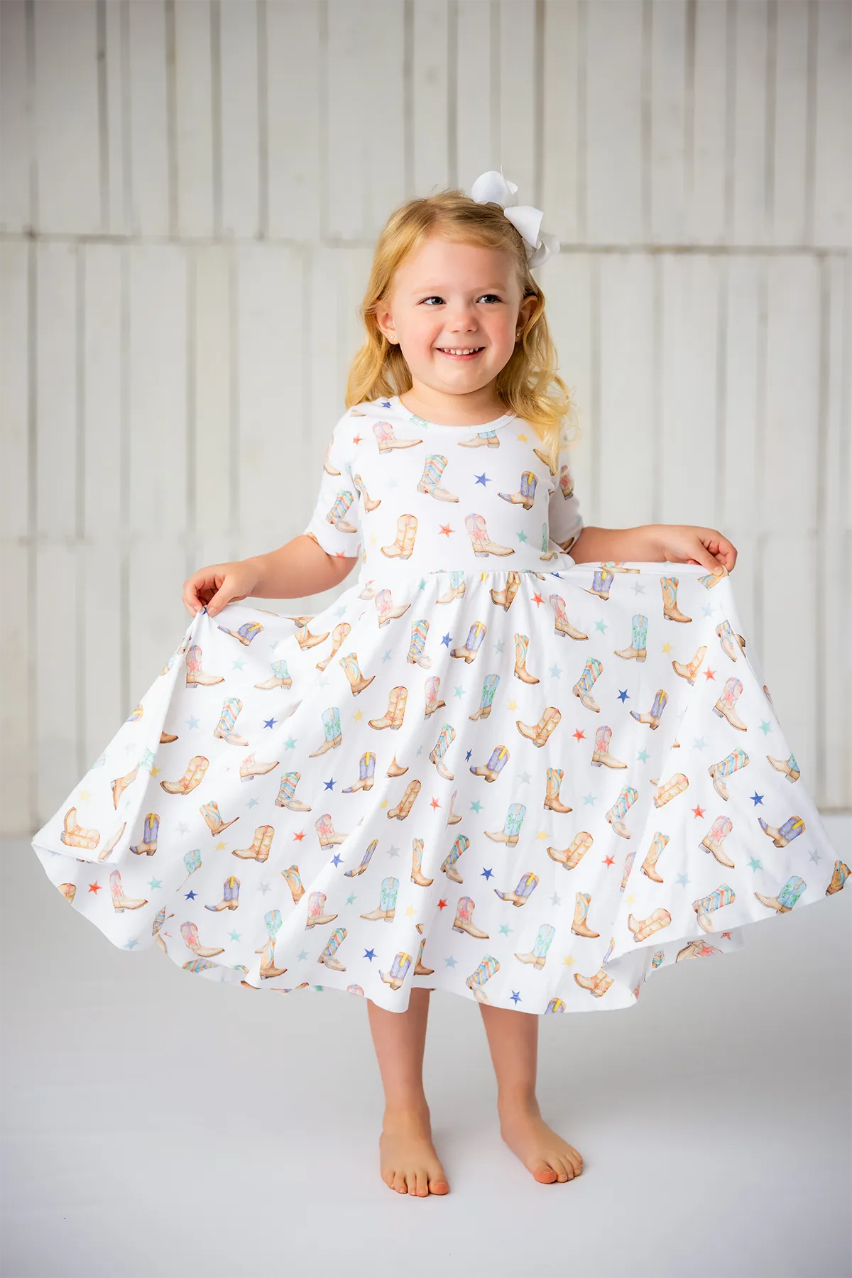 Giddy Up Organic Cotton Dress for Kids