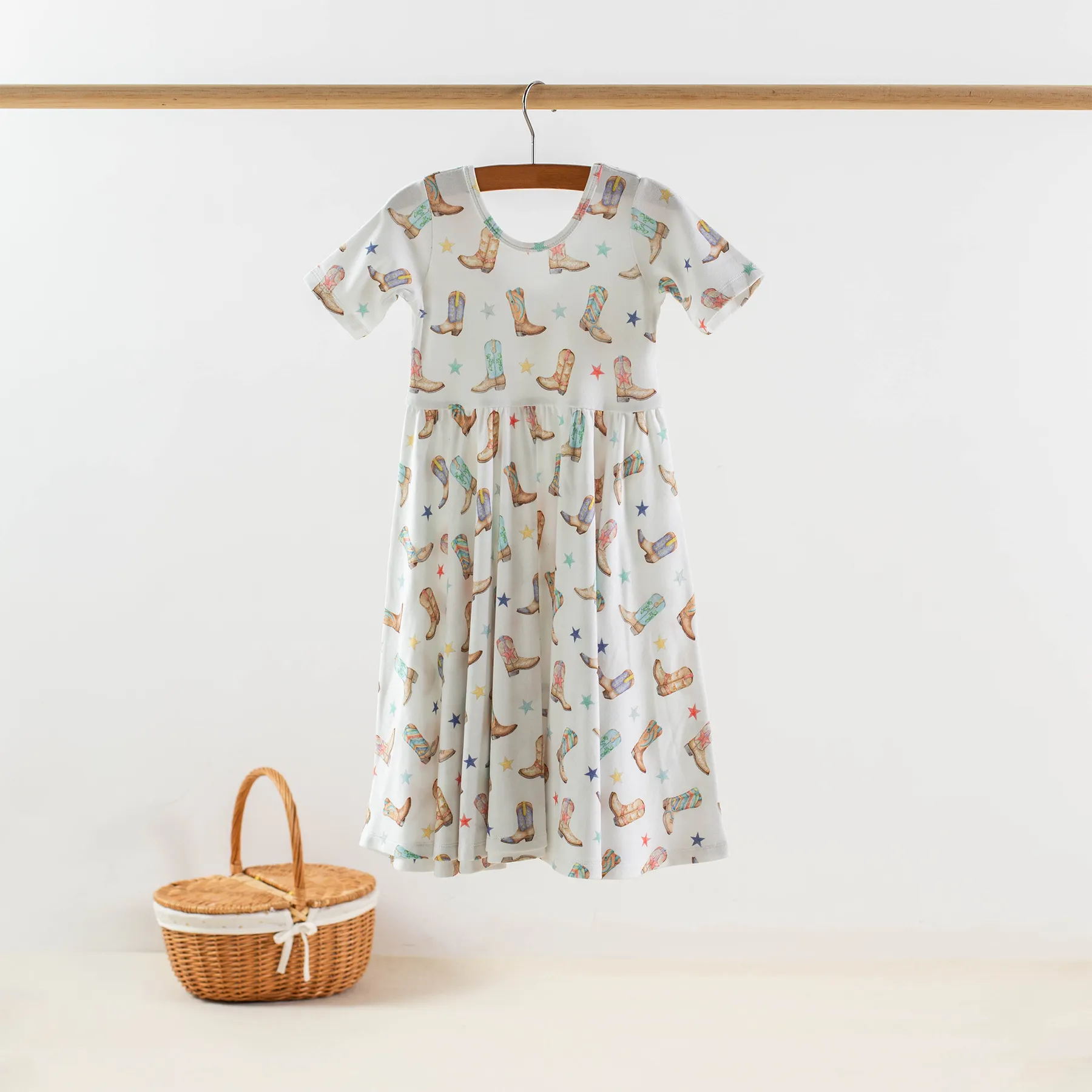 Giddy Up Organic Cotton Dress for Kids
