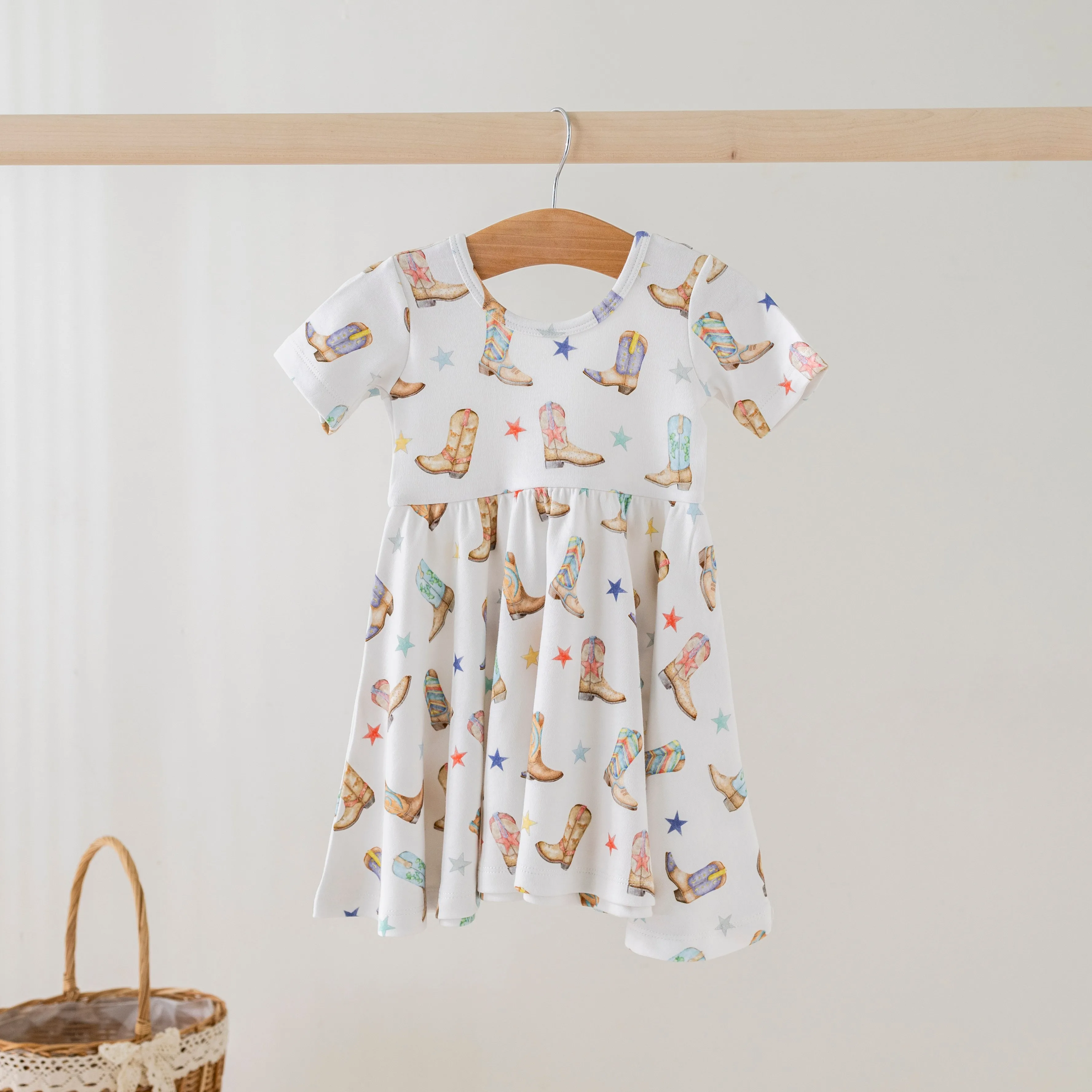 Giddy Up Organic Cotton Dress for Kids