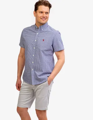 GINGHAM OXFORD SHORT SLEEVE SHIRT