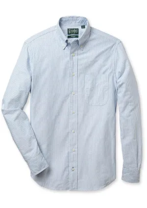 GITMAN VINTAGE - BLUE STRIPE OXFORD SHIRT