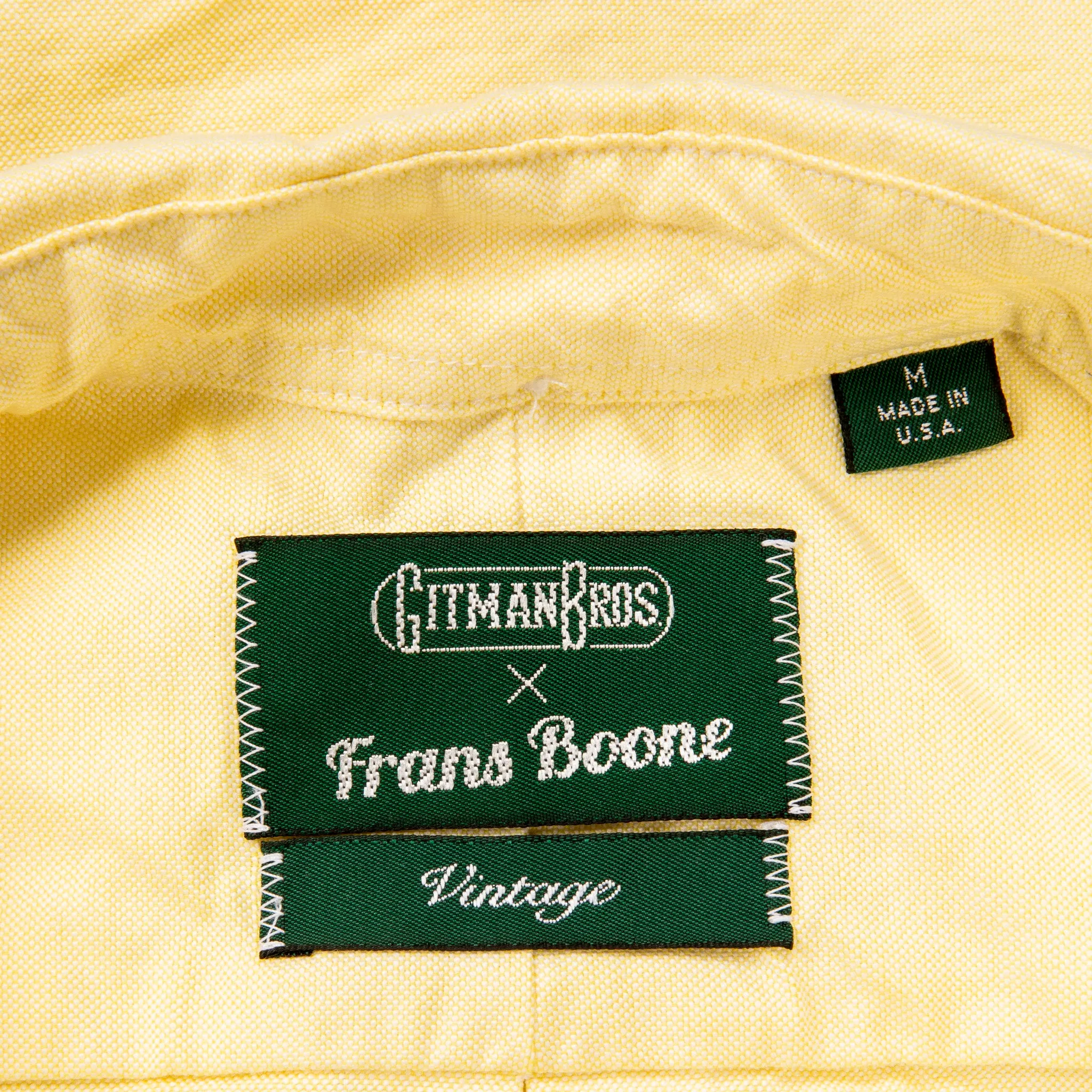 Gitman Vintage x Frans Boone Japanese Oxford Lemon
